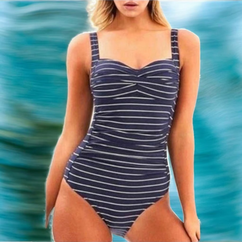 Bond Eye Australia | 8 / M |Tankini Stripped Top & Bottom Swimsuit Swim Wear Set